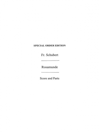 Schubert, F Rosamunde Overture (Haensch) Orch Pf Sc/Pts Orchestra Score and Parts