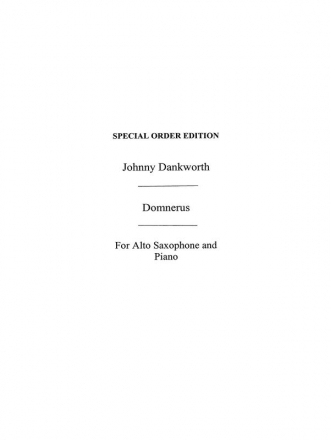 Dankworth, J Domnerus Alto Sax/Pf Piano Special Order Edition / Verlagskopie