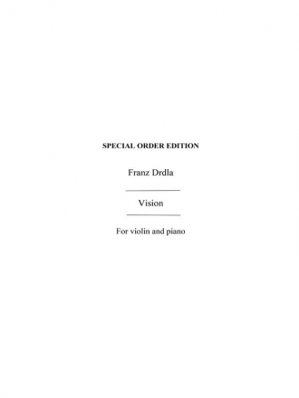 Drdla, F Vision Op.28 Vln/Pf  Special Order Edition / Verlagskopie