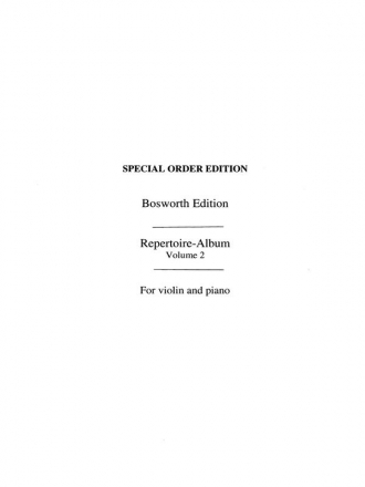 REPERTOIRE ALBUM VOLUME 2 VIOLIN & PIANO BOOK  Special Order Edition / Verlagskopie