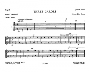 Coath, J Three Carols Junior Music Stage 2 Parts  Parts