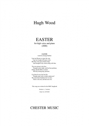 Hugh Wood: Easter - High Voice/Piano High Voice, Piano Accompaniment Vocal Work