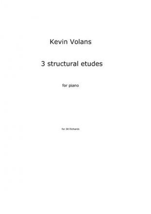 Kevin Volans: 3 Structural Etudes for Piano Piano Instrumental Album