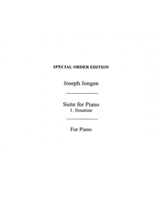 Joseph Jongen:  Sonatine Op. 60/1 Piano Instrumental Work