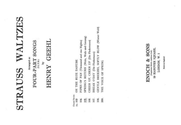 STRAUSS SPRING'S RETURN SATB/PIANO ARR.GEEHL