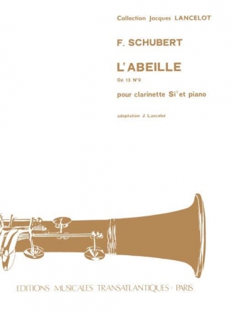 Franz Schubert: L'Abeille Clarinet, Piano Accompaniment Printed to Order