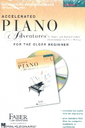 Accelerated Piano Adventures for the older Beginner - Lesson Book 1  2 Audio-CD's + Midifiles