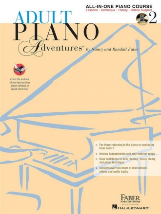 Adult Piano Adventures: All-In-One Lesson Book 2 (+CD + DVD) for piano