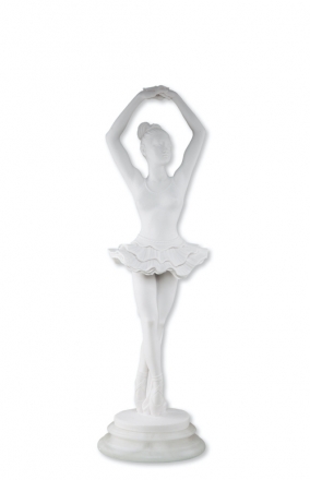 Standfigur Ballerina 27cm Alabaster