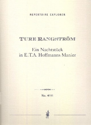 Ein Nachtstck in E.T.A.Hoffmanns Manier fr Streichquartett Studienpartitur und Stimmen