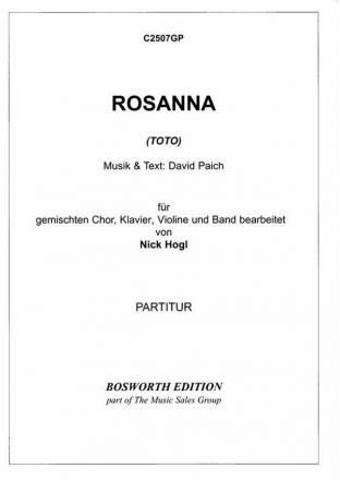 Rosanna  Instrumentalstimmen fr gem Chor Singpartitur