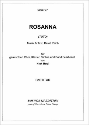 Rosanna  Instrumentalstimmen fr gem Chor Solo Violine