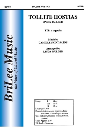 Linda Mulder, Camille Saint-Sans Tollite Hostias Mnnerchor Chorpartitur