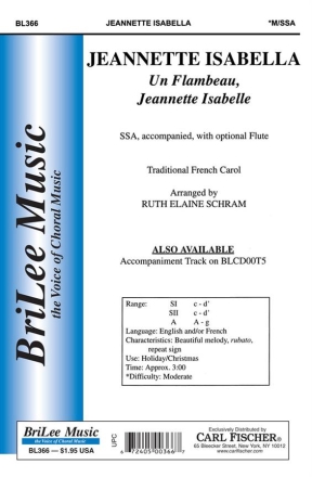 Ruth Elaine Schram Jeannette Isabella Frauenchor Chorpartitur