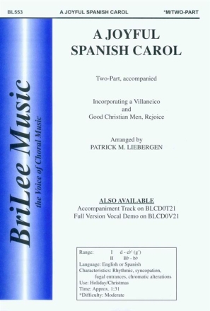 Patrick Liebergen Joyful Spanish Carol, A  Chorpartitur