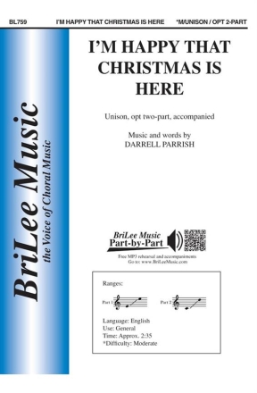 Darrell Parrish I'm Happy That Christmas is Here  Chorpartitur