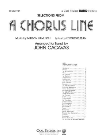 Marvin Hamlisch Selections From A Chorus Line Blasorchester Direktion