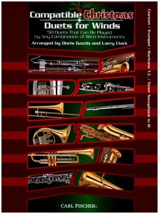 Compatible Christmas Duets for wind instruments clarinet / trumpet / baritone T.C. / tenor saxophone score