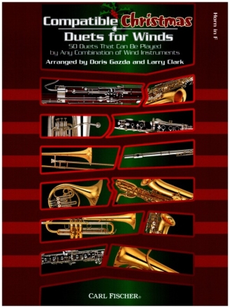 Compatible Christmas Duets for wind instruments horn in F score