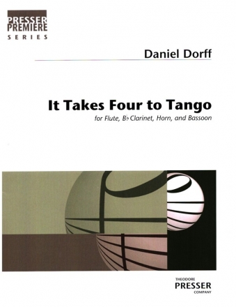 It takes four to Tango for flute, clarinet, horn and bassoon score and parts