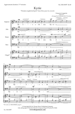 Francois Couperin Kyrie Chor und Orgel Chorpartitur