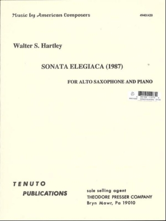 Walter Hartley Sonata Elegiaca Alt-Saxophon und Klavier