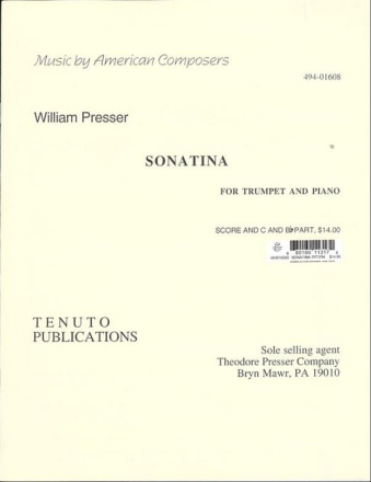 William Presser Sonatina Trompete und Klavier