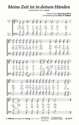 F.-J. Otten/P. Thibaut Meine Zeit ist in deinen Hnden (vierstimmig) fr SATB Singpartitur