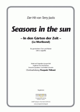 Breil/Thibaut Seasons in the sun (vierstimmig) fr SATB und Klavier Singpartitur