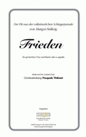 Gerhard Grote Frieden (vierstimmig) fr SATB und Klavier Singpartitur