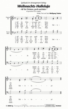 traditional Weihnachts-Halleluja (vierstimmig) fr SATB Singpartitur