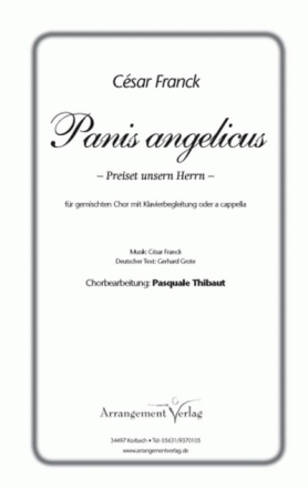 Csar Franck Panis angelicus/Preiset unsern Herrn (vierstimmig) fr SATB, Klavier ad lib. Singpartitur