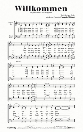 Thibaut/Grote Willkommen (vierstimmig) fr SATB Singpartitur