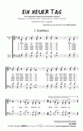 Ein neuer Tag (vierstimmig) fr SATB (a cappella) Singpartitur