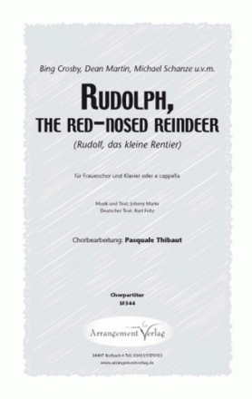 Musik und engl.  Rudolf, das kleine Rentier fr SSA und Klavier oder a cappella Singpartitur