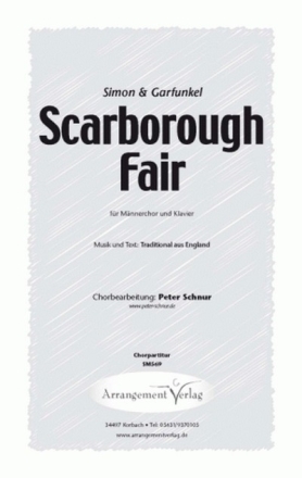 Traditional aus England Scarborough Fair (vierstimmig) fr TTBB und Klavier Singpartitur