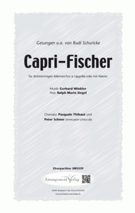 Gerhard Winkler, R.M. Siegel Capri-Fischer (dreistimmig) fr TTB und Klavier Singpartitur