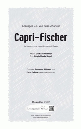 Gerhard Winkler, R.M. Siegel Capri-Fischer fr SAA und Klavier Singpartitur