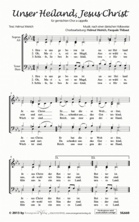 Unser Heiland, Jesus Christ (vierstimmig) fr SATB Singpartitur