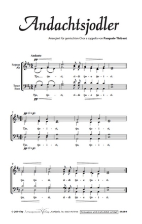 Andachtsjodler (vierstimmig) fr SATB Singpartitur