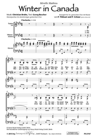 Chr. Bruhn, G. Buschor Winter in Canada (vierstimmig) fr SATB und Klavier Singpartitur