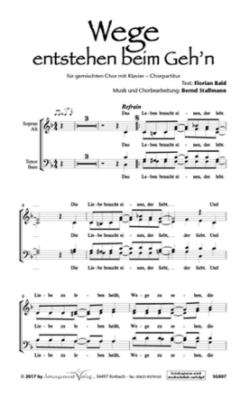 Wege entstehen beim Gehn (vierstimmig) fr SATB und Klavier oder a cappella Singpartitur