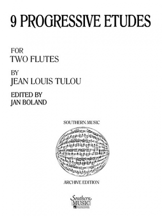 Jean-Louis Tulou Nine ( 9) Progressive Etudes Flute Buch