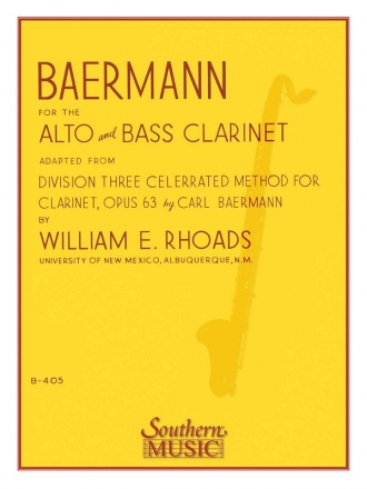 Baermann For Alto And Bass Clarinet Alto Clarinet Buch