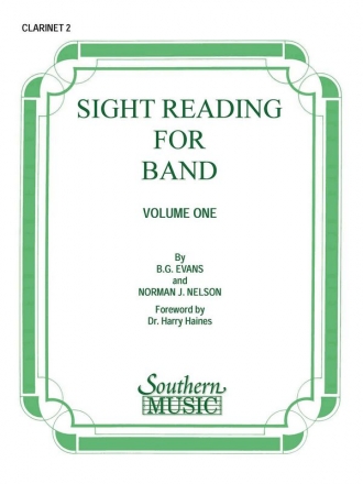 Billy Evans Sight Reading For Band, Bk. 1 (Srb1) Clarinet Stimme