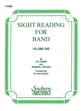 Billy Evans Sight Reading For Band, Bk. 1 (Srb1) Horn Stimme