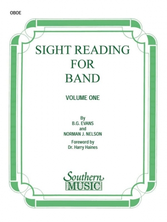 Billy Evans Sight Reading For Band, Bk. 1 (Srb1) Oboe Stimme