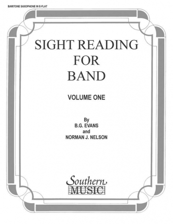 Billy Evans Sight Reading For Band, Bk. 1 (Srb1) Baritone Saxophone Stimme