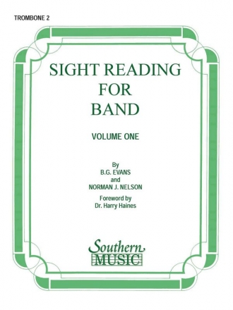 Billy Evans Sight Reading For Band, Bk. 1 (Srb1) Posaune Stimme