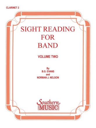 Billy Evans Sight Reading For Band, Bk. 2 (Srb2) Clarinet Stimme